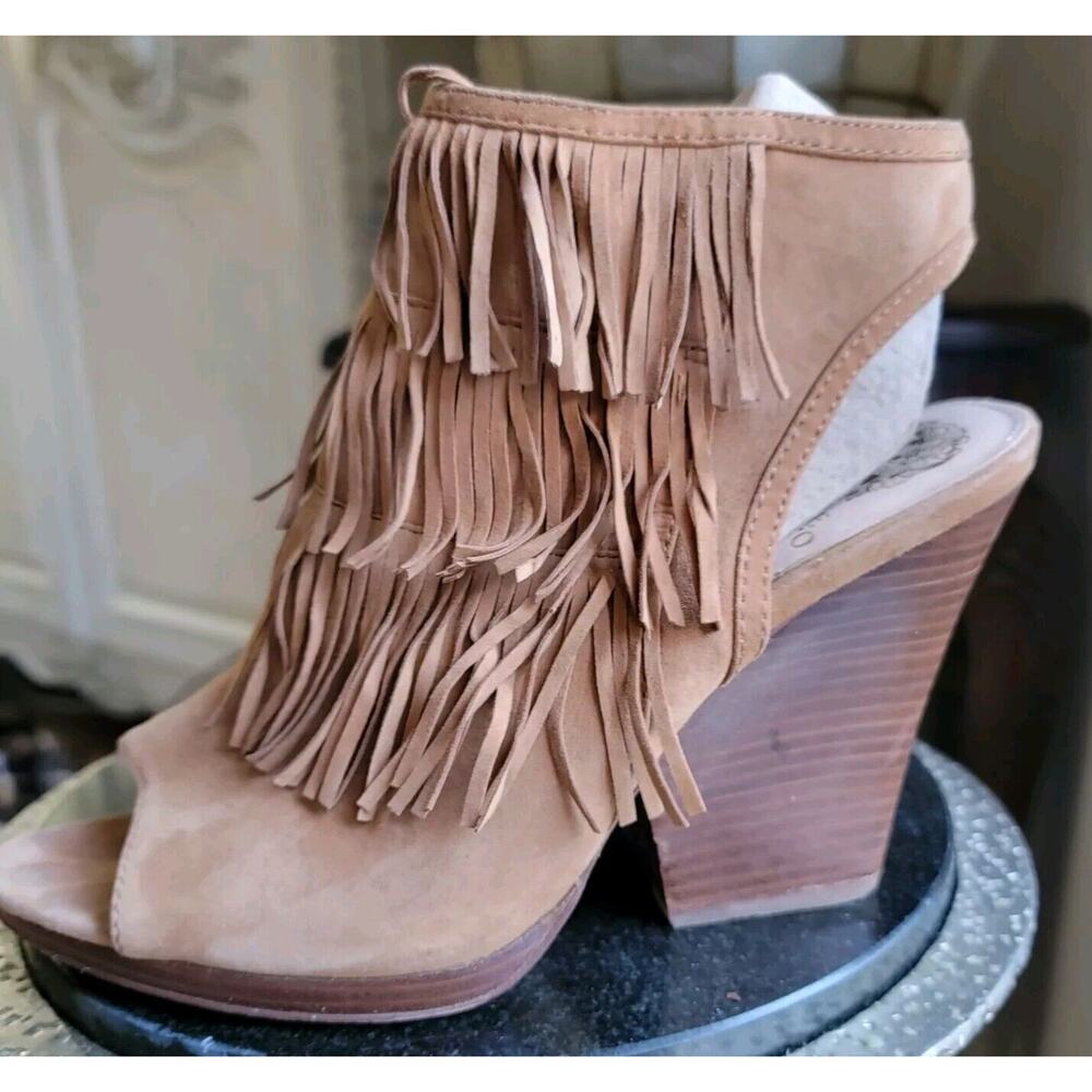 VINCE CAMUTO Jadon Fringe Bootie/Boots/Heels~Womens Size 9M